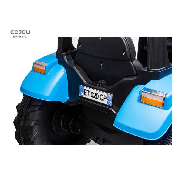 Езда 6 Km/Hr пластиковая на езде Голландии T7 трактора новой голубой на тракторе и трейлере 28kg