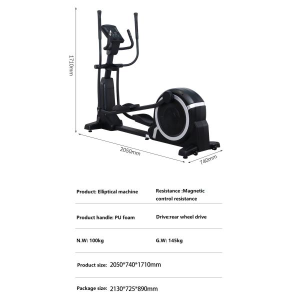 Commerical Cardio Exercise Equipment Elliptical Cross Trainer Machine Gym Magnetic Exercise Elliptical Machine