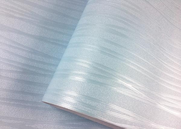 Waterproof Self Adhesive Wallpaper For Furniture Light Blue Easy Peel Off Wallpaper
