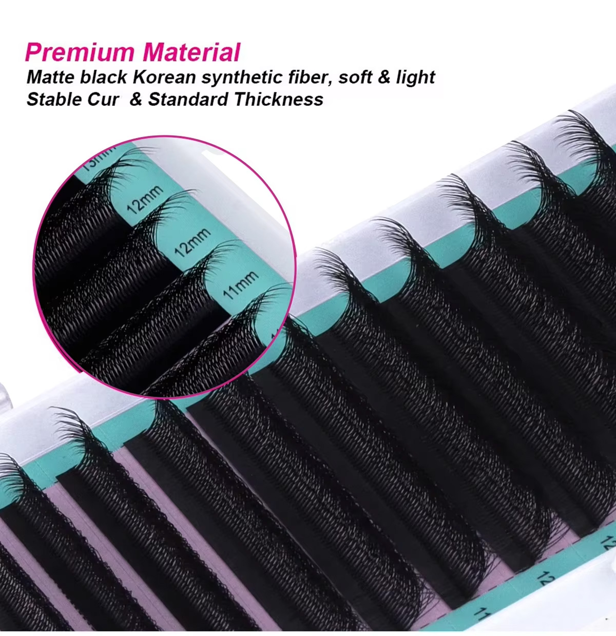 6D 8-15MM D Curl Volume Eyelashes Extension Trays Custom DIY Packaging Private Label