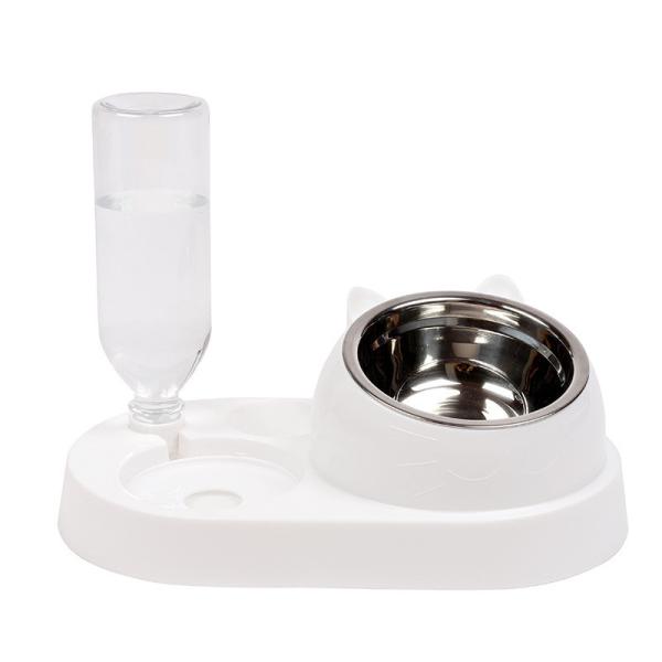 Pet Bowls Feeders 4 in 1 Combination Stainless Steel/Ceramic Dog Cat within LCD Display