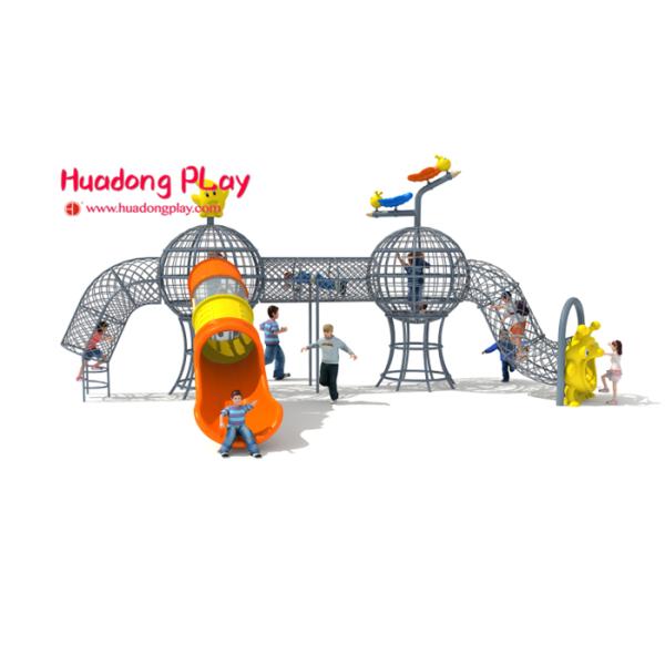 Small Elephant Outdoor Climbing Play Equipment  For Children'S Play Area With Plastic Slide