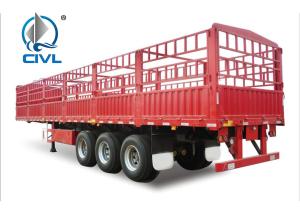 Red Cargo Semi Trailer Trucks Semitrailer Series 13m Three Axle Cargo Semitraile