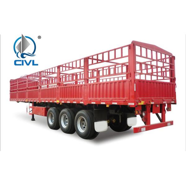 Red Cargo Semi Trailer Trucks Semitrailer Series 13m Three Axle Cargo Semitrailer