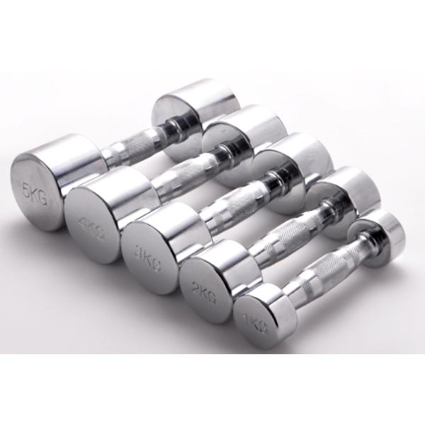 High Chrome Steel Round Head Dumbbell 2KGS 3KGS 4KGS Weight Lifting Dumbbell