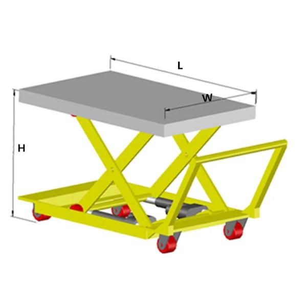 Наружный ножничный подъемный стол Мощность 3кВт Гидравлический подъемный троллейбус Грузоподъемная платформа