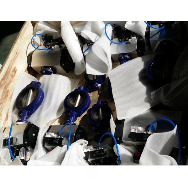 DN40 ~DN1800 Pneumatic Butterfly Valve With Ductile Iron / Stainless Steel,SS304,316,CI,PN10