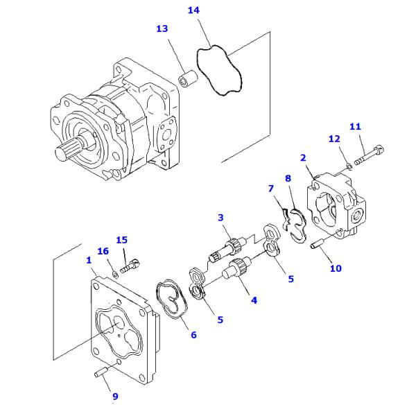 705-52-30960 насос с зубчатой передачей КОМАТСУ, ОЭМ гидронасоса затяжелителя ВА100-5