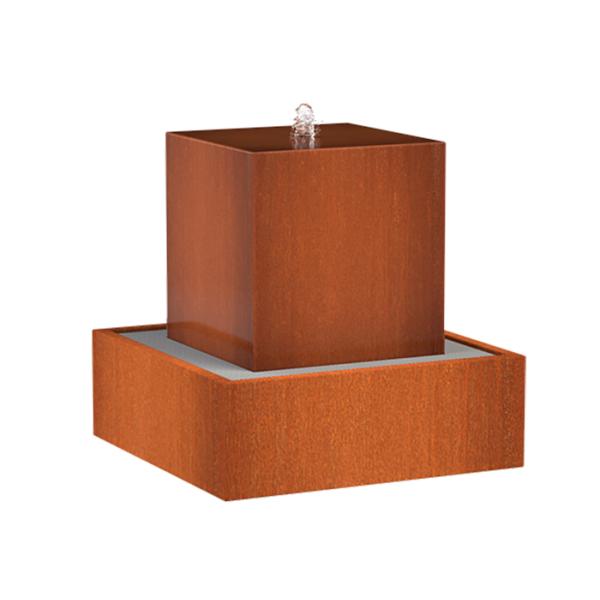 сад металла 1100mm квадратный орнаментирует особенность воды Corten стальную