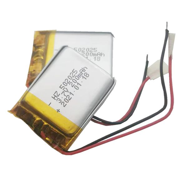 CE Certified 3.7V 200mAh Lithium Polymer Battery 502025 for Smart Watch and Wearable Devices