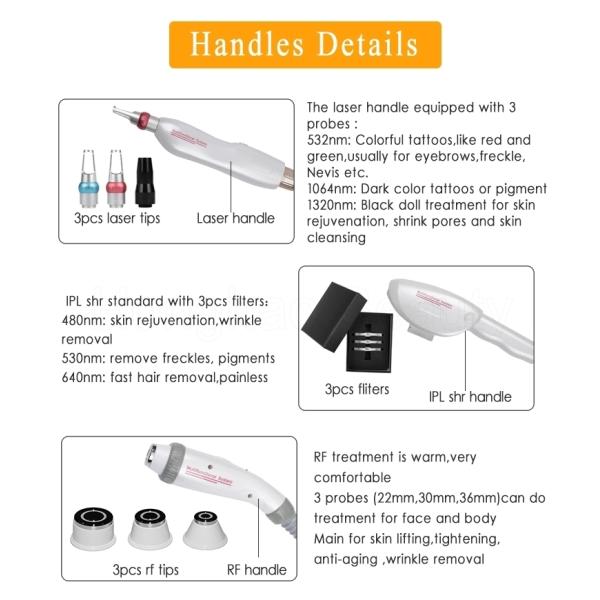 Shr RF Clinic Beauty 480nm Ipl Hair Removal Machine