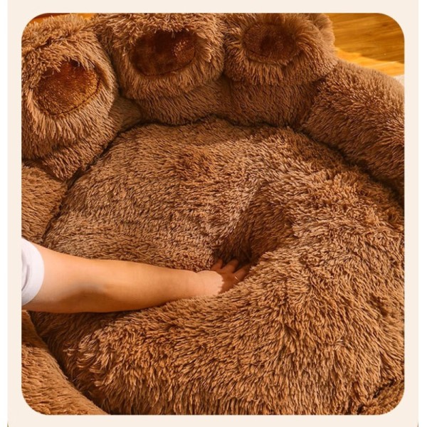 Handmade Modern Fashion Winter Thickened Warm Nest Cat Dog Furry Sleeping Mat Pet House Dog Bed Round Foldable