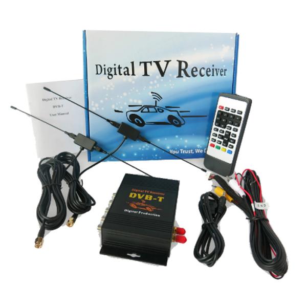 DVB-T MPEG-4 Box 4 output, dual antenna Car DVB-T MPEG-4 Digital TV Dual Tuner dvb-t receiver Mini TV Box  DVB-T618