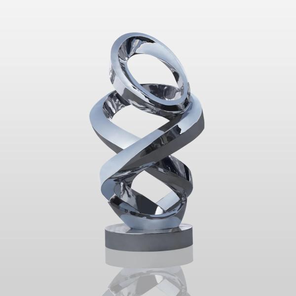 SERENITY Mirror | Contemporary Abstract Stainless Steel Sculpture for Outdoor Garden