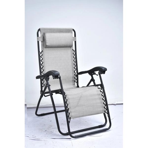 Steel Tube Textilene Sun Lounger Water Repellent For Seaside