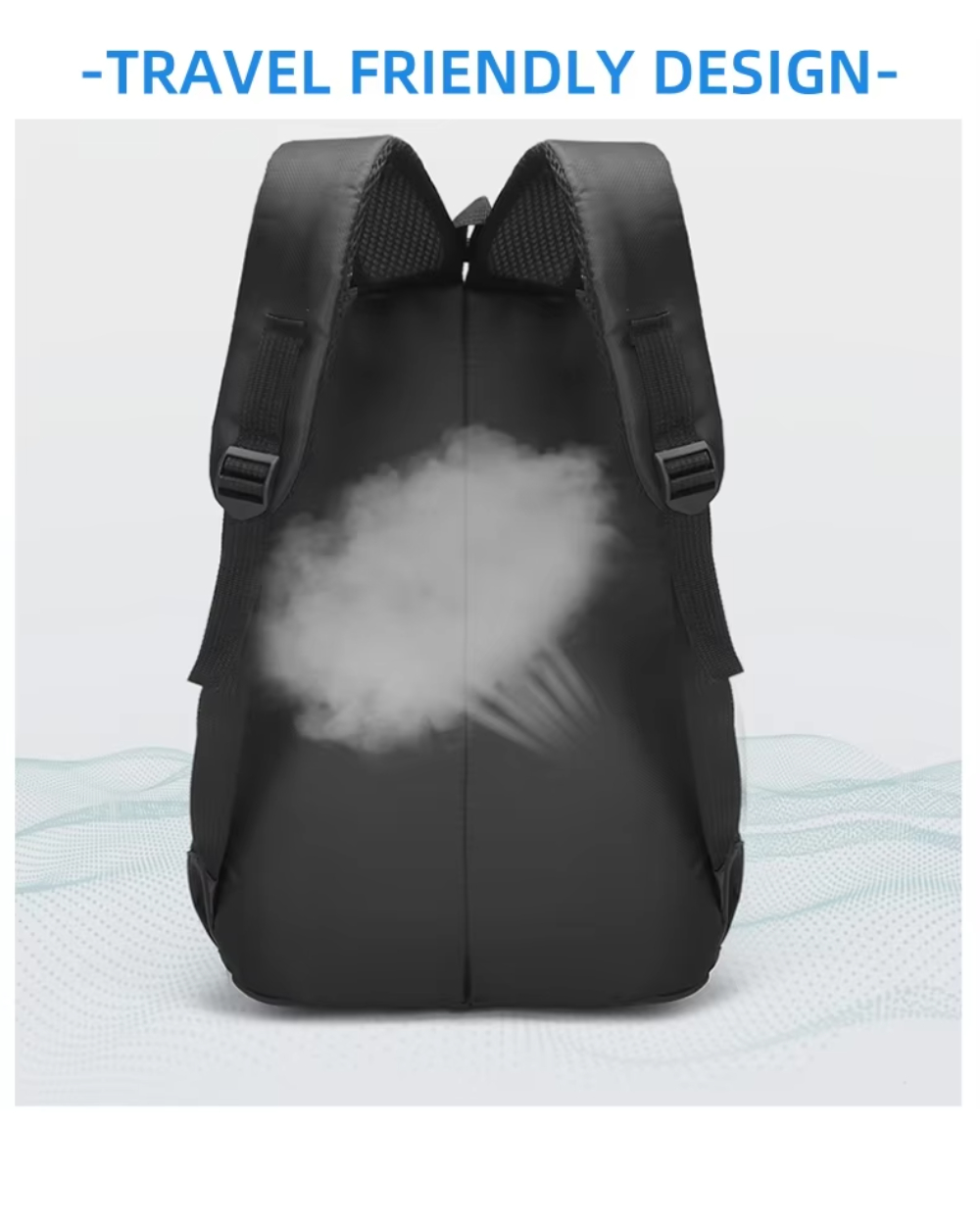 For Laudtec 17 Inch Nylon Laptop Backpack Customized Simple Office Man Travel Bag Waterproof and Shockproof Dnb62 Wholesale OEM/ODM/Private Label