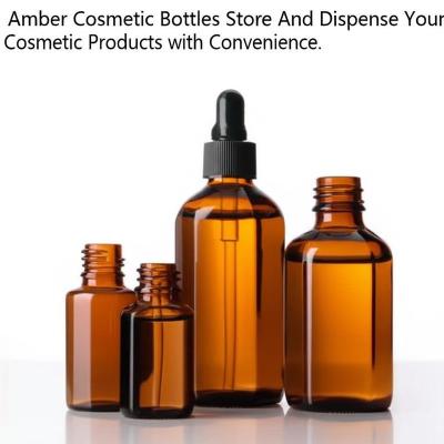 Amber Cosmetic Bottles Store And Dispense Your Cosmetic Products with Convenience