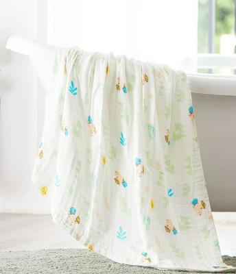 Cinco camadas de 240GSM Gauze Fabric Swaddle Blanket Fabric fino respirável