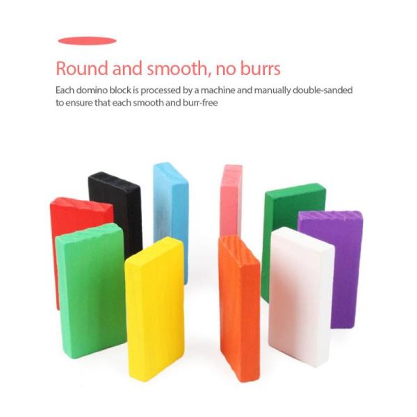 2cm Automatic Domino Brick Laying Toy Train Puzzle Natural Colored