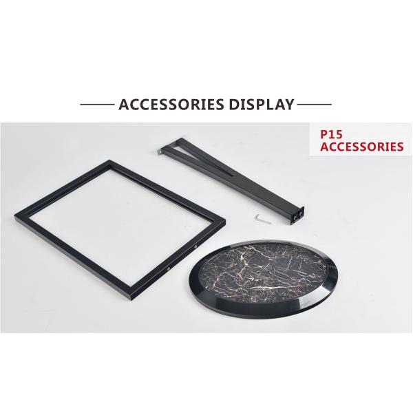 Vertical 1290x460mm Poster Display Stand Black V Stand Steel Plate