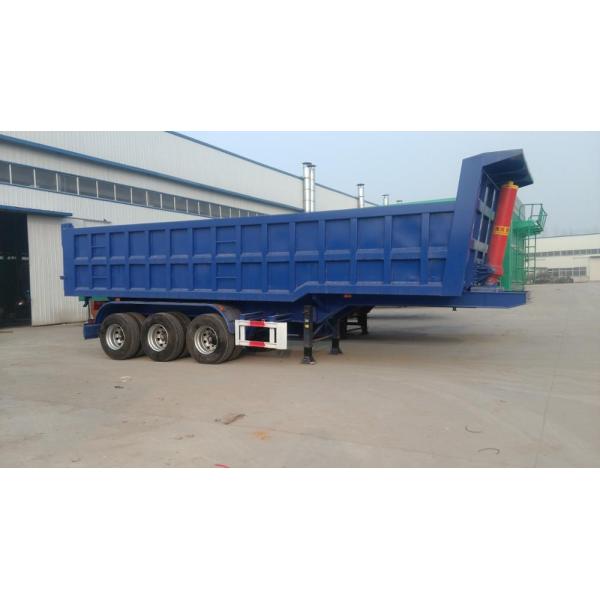 3 Axle Dump Truck Trailer 26M3 - 30M3 45 Ton Color Customised For Mineral