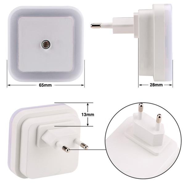 0.02A  EU Wall Night Lamp Energy Saving Sensor Night Light For Baby Room