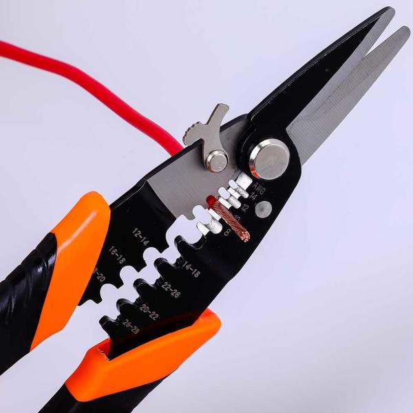 219mm Precision Cutting Combination Shears Opening Locking Spring Loaded Wire Cutters