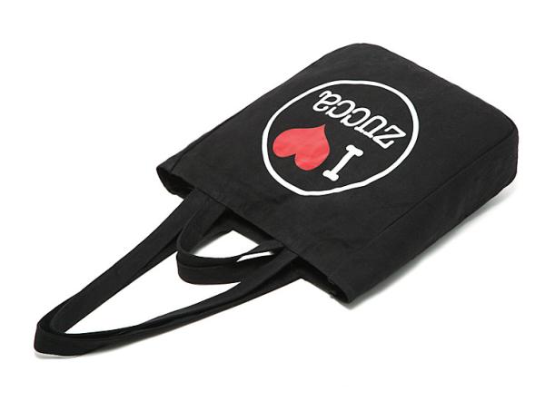 Full Color Printing Black 12oz Cotton Canvas Fabric Bag