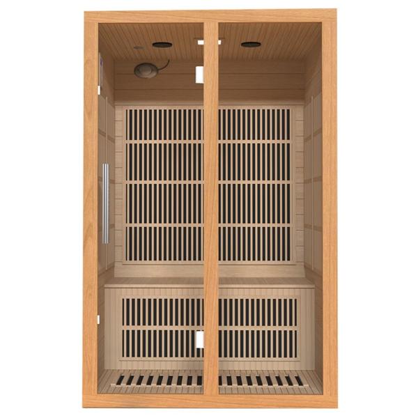Home Canadian Red Cedar Wood 2 Person Infrared Sauna For Body Sculpting