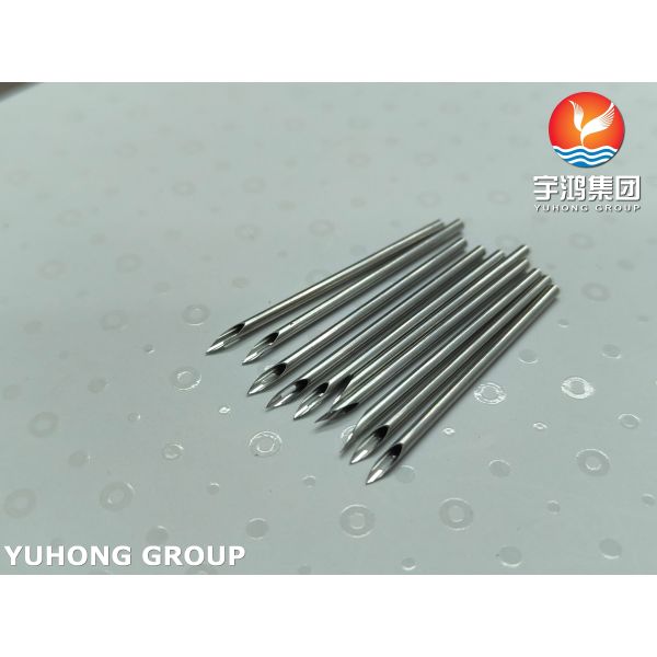 SUS304 tubo de aguja AV Fistula médica para la terapia de hemodiálisis, punta de bisel del ojo trasero