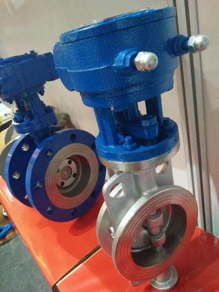 CF8 Stainless Steel Worm Gear Eccentric Butterfly Valve, Metal Seal Flange Type Butterfly Valve