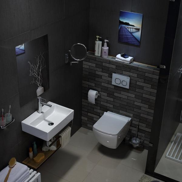 Multifuction Rectangular Wall Hanging Wash Basin Wall Hung Lavatory Sink