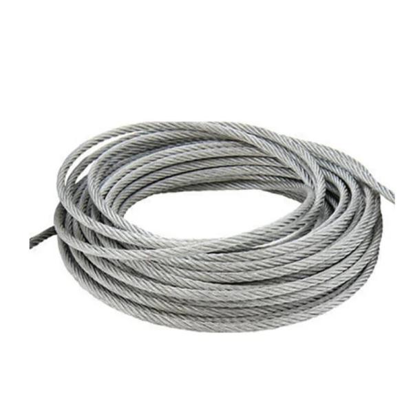 6mm 6x19 Fc 304 7x19 IWRC 10mm 12mm Ungalvanised Steel Wire Rope Cable ±1% Tolerance