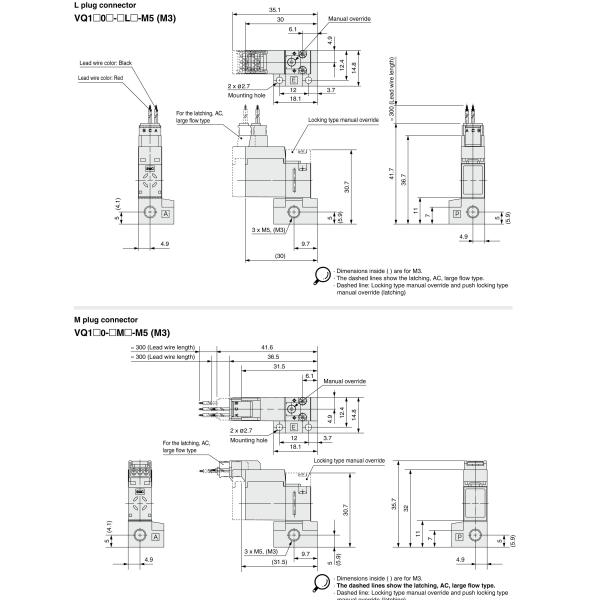 VQ110-5L Smc Solenoid Valve Directional Control DC24V 1W