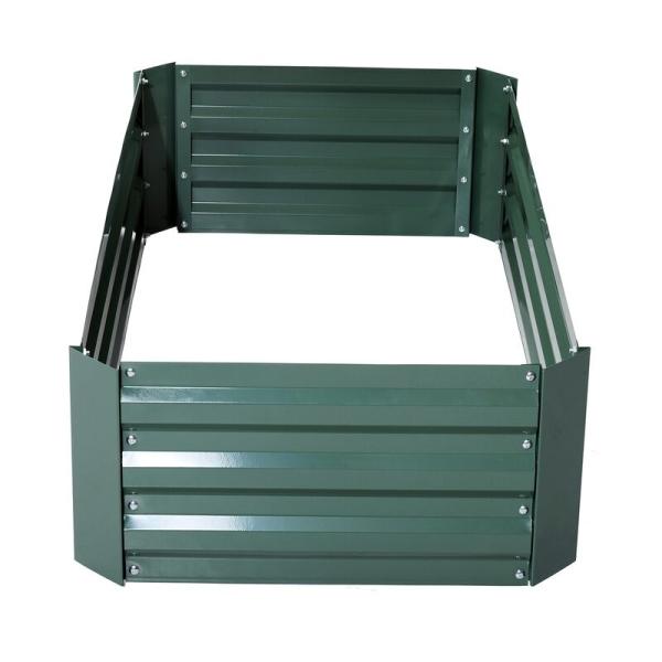 Metal Raised Garden Bed for Vegetables Large Planter Box Steel Gardening Kit Outdoor Herb  Green 6x3x1ft