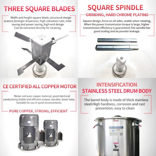 Mezclador de alta velocidad de acero inoxidable 100-2000 kg/h para materias primas de plástico