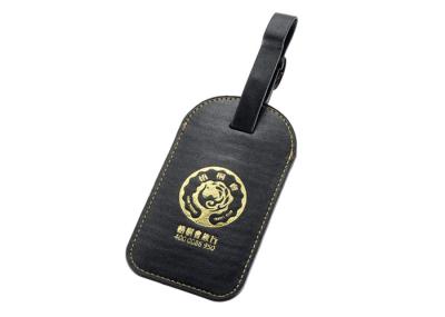 Gold Stamping PU Leather Travel Luggage Tag With Buckle Strap Advertising Gift