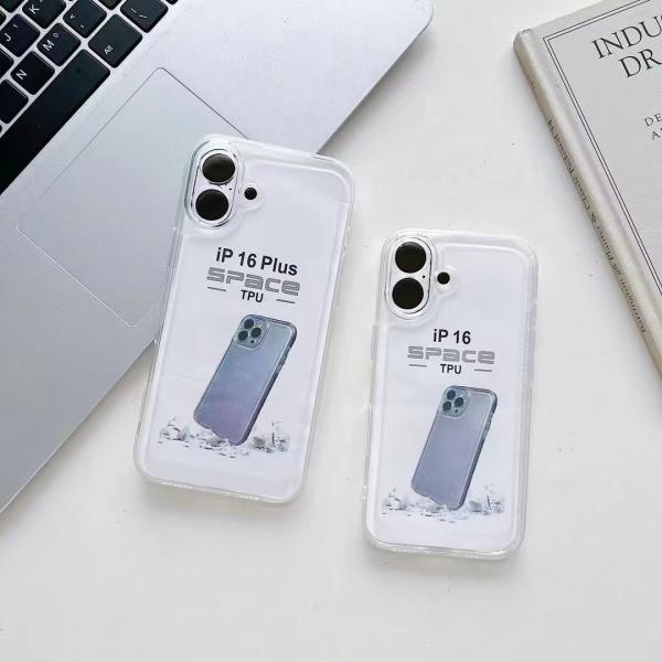 Suitable For Apple 17pro/17Air/17promax Space Shell Transparent TPU Mobile Phone Case Apple Mobile Phone Case