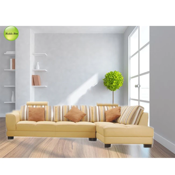 Redde Boo Adjustable Tufted Striped L Shaped Sectional Sofa Couch 8ft Left Facing
