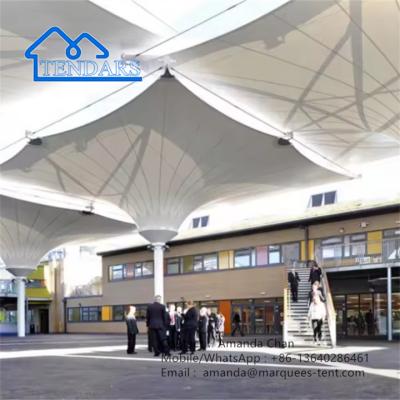 Heavy Duty Shade Membrane Structure Weave White Color Tarps Pvc Vinyl Tent