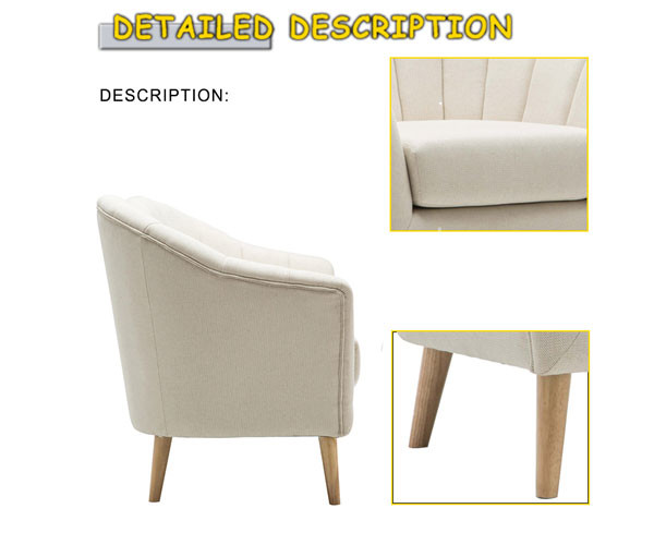 Fauteuil de luxe de Sofa Wooden Frame Single Seater de salon d'hôtel