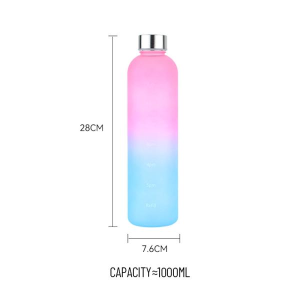 Botellas de agua de vidrio a prueba de fugas de 18 oz.