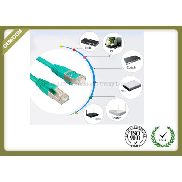 FTP / SFTP Shielded Network Patch Cable White Cat6 Ethernet Patch Cable