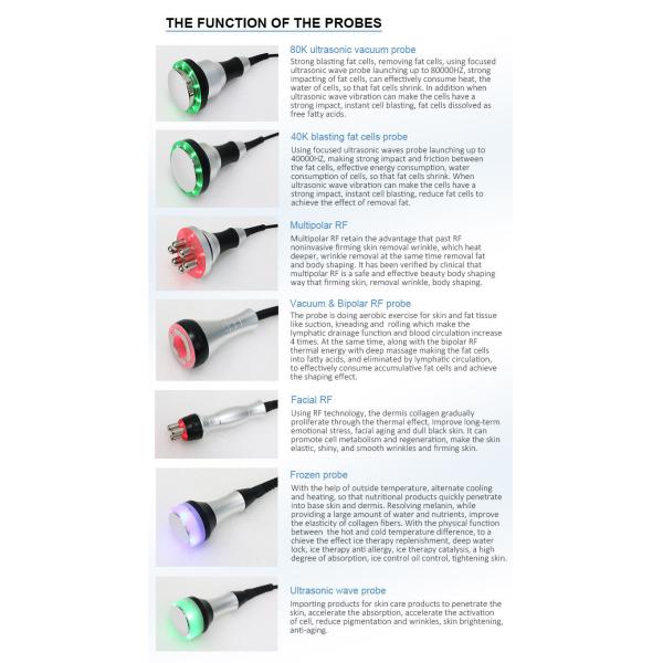 Прибор красоты удаления целлюлита RF 80K машины кавитации вакуума потери веса