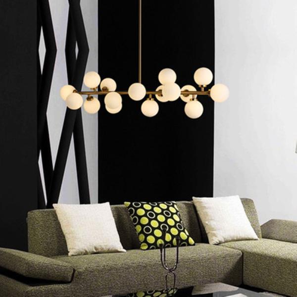 Bubble Stik Chandelier Luxury Luster with Glass Round Lampshade home interior light(WH-MI-190)