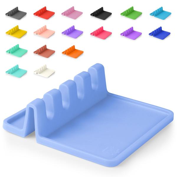 BPA Free Kitchen Silicone Utensil Rest Durable Spoon Rest With Drip Pad Kitchen Gadgets Kitchen Cooking Utensils Holder