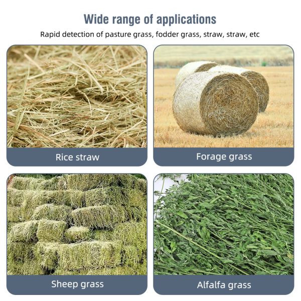 TK100H Portable Digital Hay Moisture Meter with High Precision and Stainless Steel Construction for Agriculture and Industrial Use