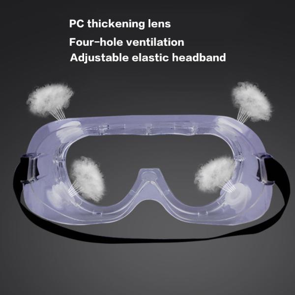 New Model Antifog Visor Vented Safety Silicone Protective Transparent Medical Goggles