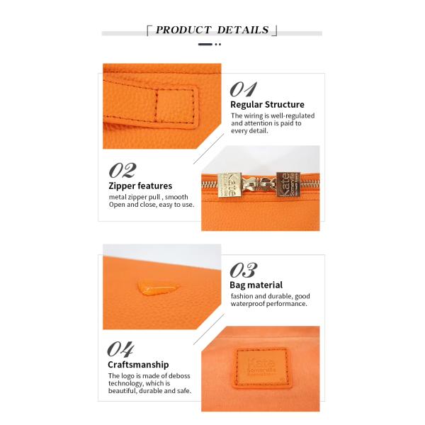 Small Waterproof Travel PU Leather Toilet Bag with Customized Color PVC Makeup Case
