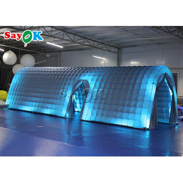 Tienda inflable personalizada de tela de Oxford Blanco de fiesta Tienda de túnel inflable con led